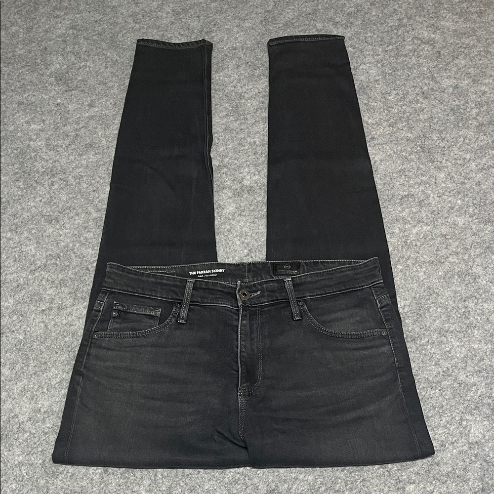 AG Adriano Goldschmied Women’s Dark Gray High Waisted Farrah Skinny Jeans